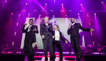 <p><strong>In 2013, the group played fifteen live shows as part of their BZ20 tour in celebration of their 20th anniversary.</strong> Photo: Jason Sheldon/REX/Shutterstock </p>