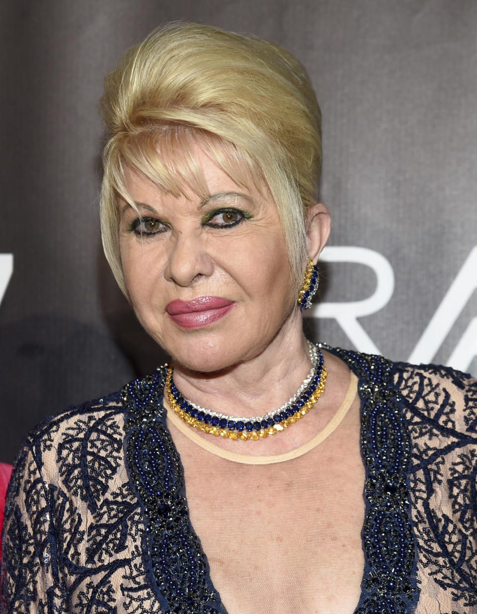 FILE - Ivana Trump attends the Angel Ball, hosted by Gabrielle's Angel Foundation for Cancer Research, at Cipriani Wall Street on Monday, Oct. 23, 2017, in New York. Ivana Trump, the first wife of Donald Trump, has died in New York City, the former president announced on social media Thursday, July 14, 2022. (Photo by Evan Agostini/Invision/AP, File)