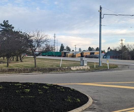 A Norfolk Southern train which derailed in Springfield, Ohio. March 4, 2023.  / Credit: Jon Shawhan/Twitter