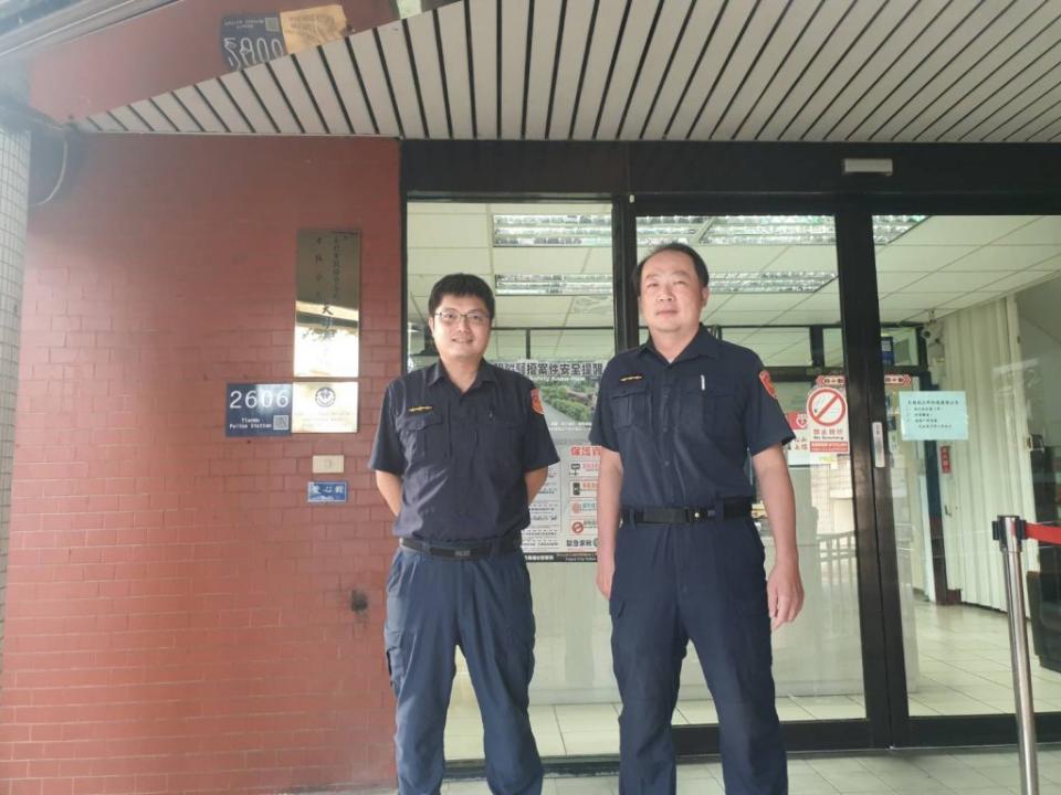 天母派出所警員杜縣霖、林建銘。（士林警分局提供）