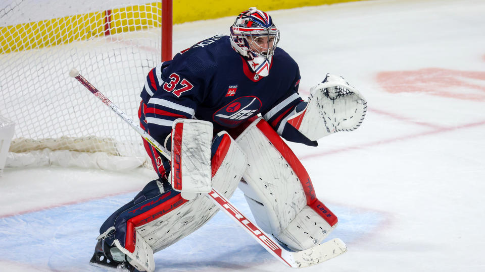 It's looking very unlikely that Connor Hellebuyck will start next season in a Winnipeg Jets uniform. (Getty)