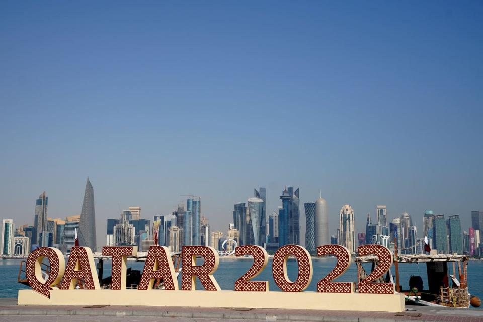 A Qatar 2022 sign (Adam Davy/PA) (PA Wire)
