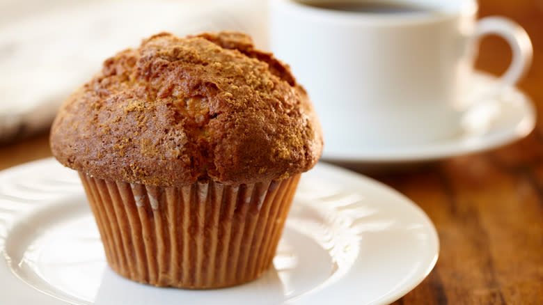 Muffin on a plate