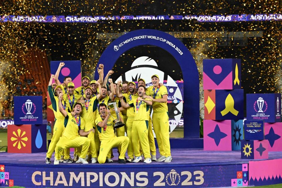 Australia win a record sixth men’s Cricket World Cup title in Ahmedabad (AFP/Getty)