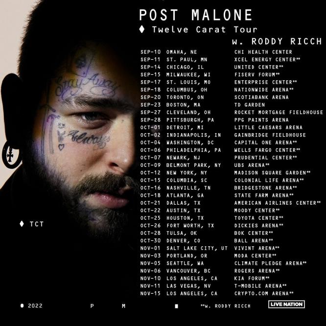 post malone Tour 2025 : How To Get Tickets, Dates, Setlist & Price