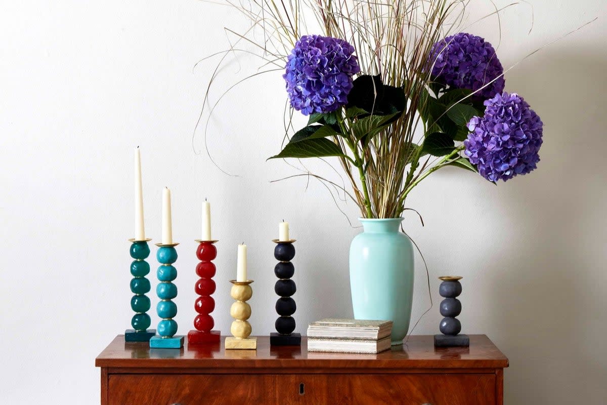 Margit Wittig’s colour-pop candlesticks (Margit Wittig)