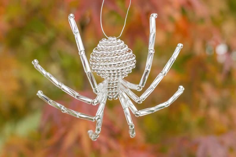 4) Silver Christmas Spider