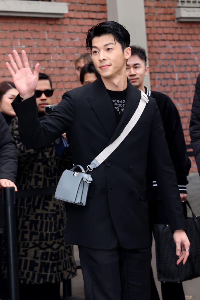 MILAN, ITALY - FEBRUARY 22: Greg Hsu is seen attending The Fendi show during the Milan Fashion Week Womenswear Fall/Winter 2023/2024 on February 22, 2023 in Milan, Italy. (Photo by Franco Origlia/GC Images)