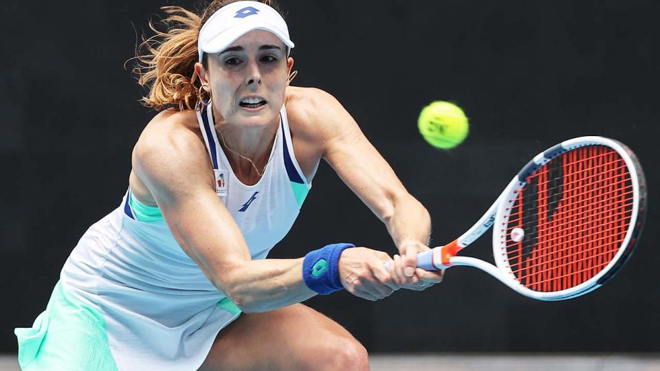 Alize Cornet, pictured here in action at the Australian Open in 2020.