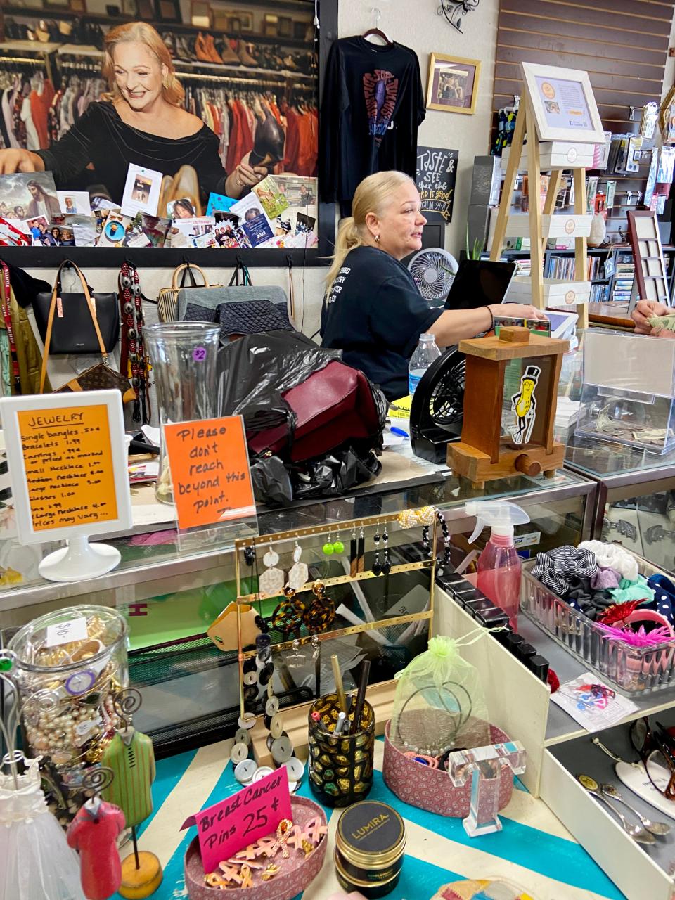 Delisa Jones, owner and founder of Second Chances Thrift Store ministry, greets a customer entering the ministry's Oklahoma City store at 2605 N MacArthur Blvd.