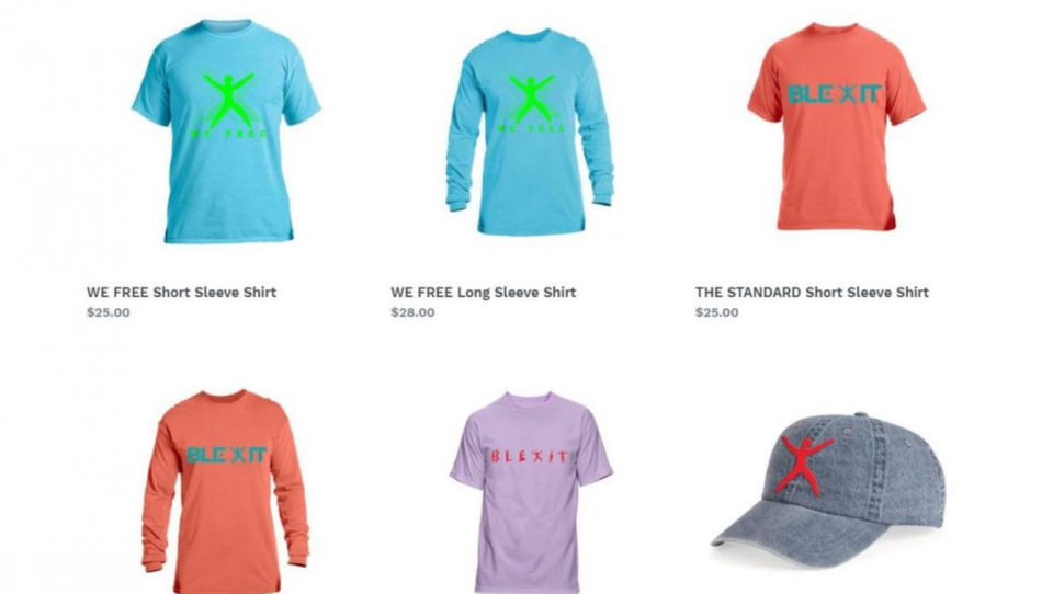 Kanye West has designed the above ‘Blexit’ clothes