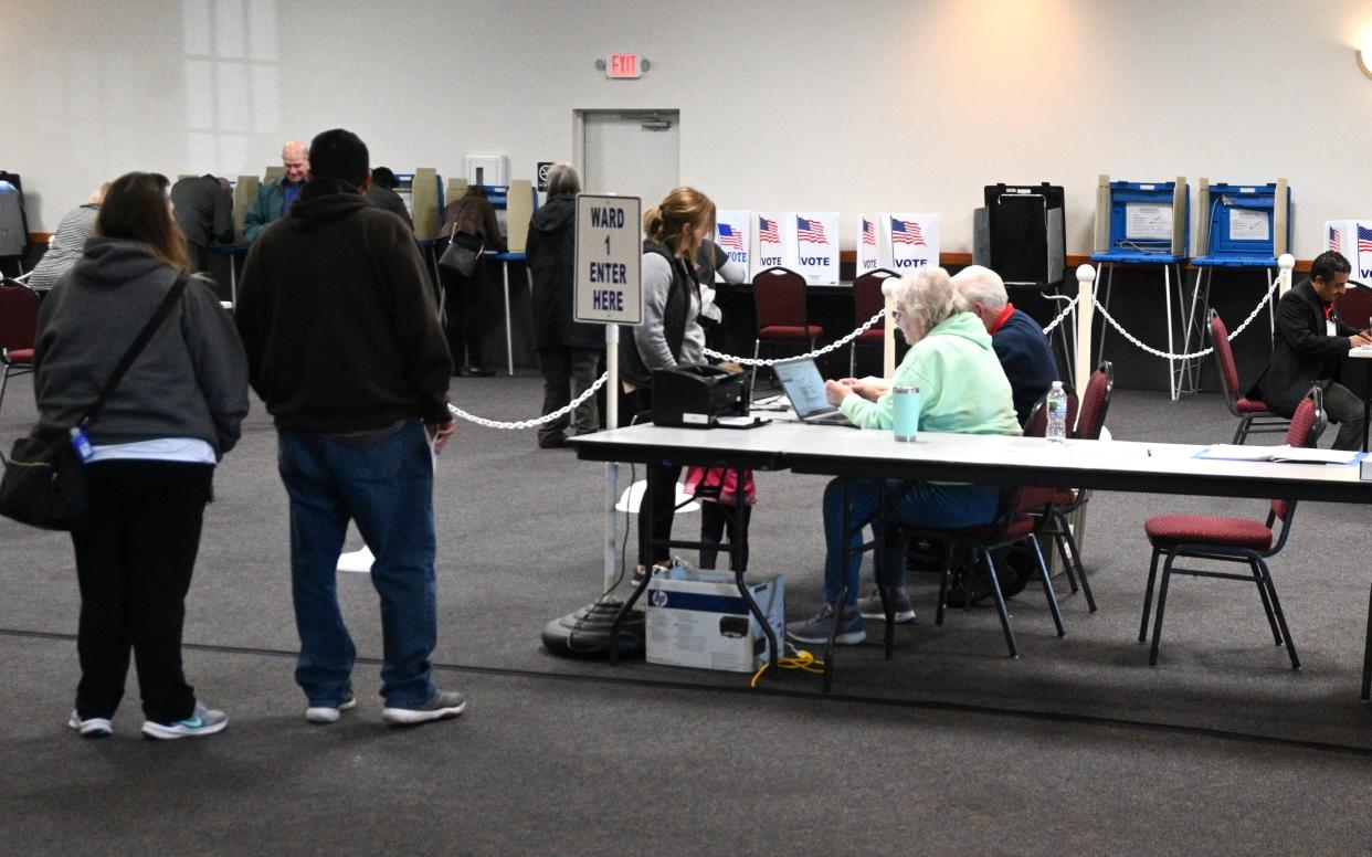 Nine days before the August and November elections, Branch County voters will be able to vote in person at the Dearth Center for all precincts under Michigan’s new constitutional amendment for all federal elections. The early voting was used for the February Presidential primary. 
(Credit: Don Reid/Coldwater Daily Reporter)