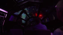 <p>A mock-up of the <i>Falcon</i> simulator. Disney says your flying ability will be noted and become part of your storyline during your visit, with other interactions based on your performance. (Credit: Disney Parks/Lucasfilm) </p>