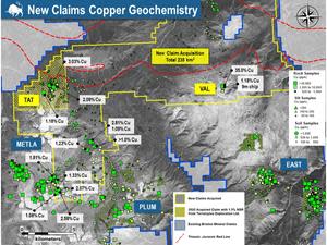 Copper Geochemistry of the New Claims and Metla Target