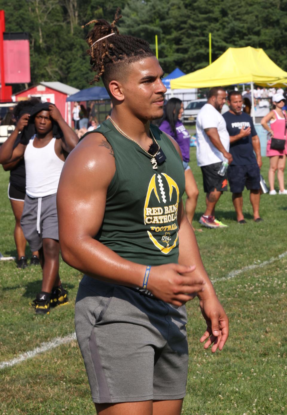 Davin Brewton, Red Bank Catholic. Shore Conference 7 on 7 Football Tournament at Manalapan High School on July 11, 2023.