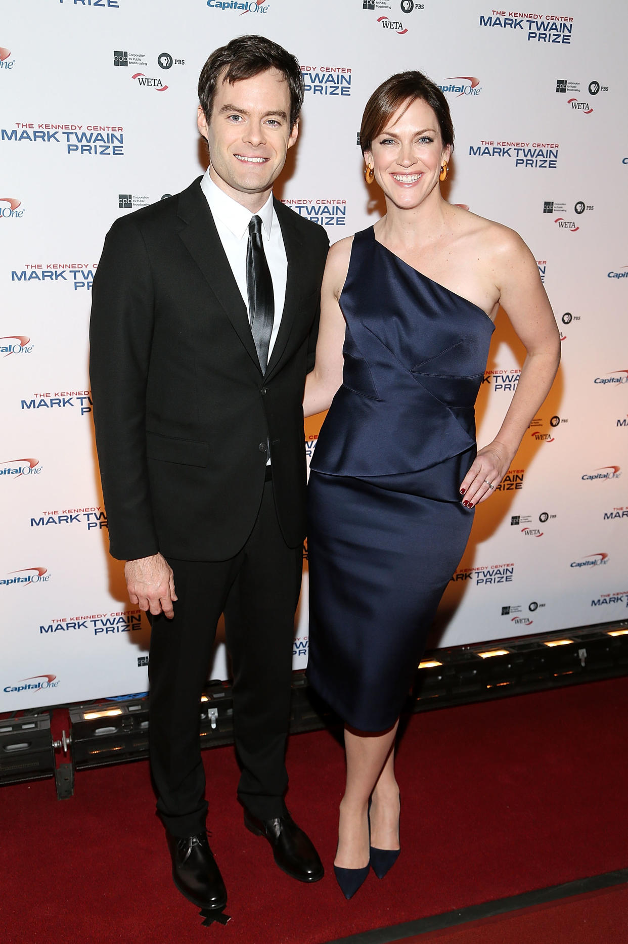 Bill Hader and Maggie Carey at the Kennedy Center on October 23, 2016 . (Photo: Getty Images)