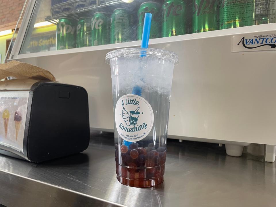 Boba tea sold at A Little Something on Feb. 20, 2023. It was added to the menu earlier this year.