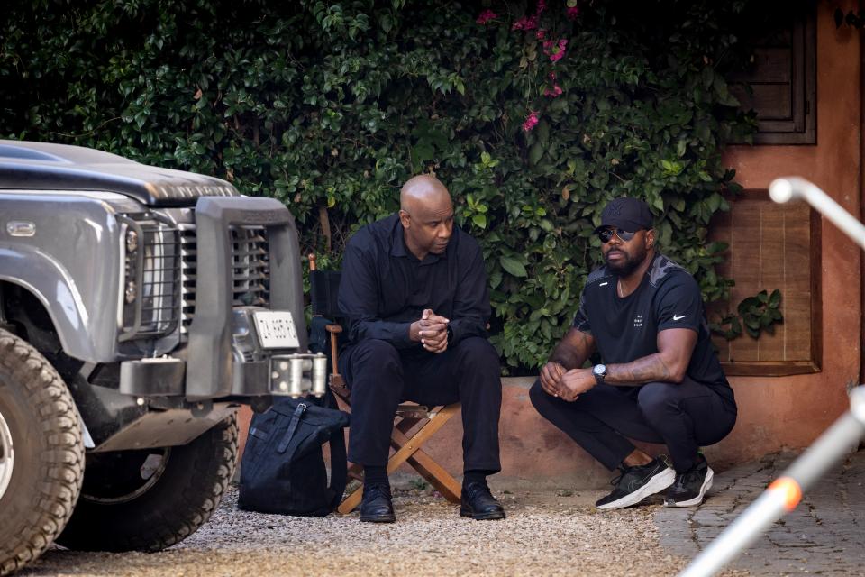 Denzel Washington and Director Antoine Fuqua on the set of Columbia Pictures THE EQUALIZER 3 in Italy.  Photo by: Stefano Montesi