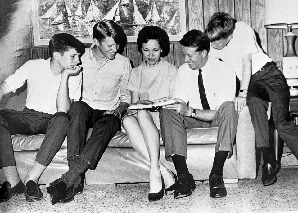 <p>Chatting campaign strategy, perhaps? Jimmy and Rosalynn smile alongside their three sons in this undated photo.</p> <p>After an unsuccessful run, Jimmy was elected governor of Georgia on the Democratic ticket in 1970 – and his political star would only continue to rise.</p>