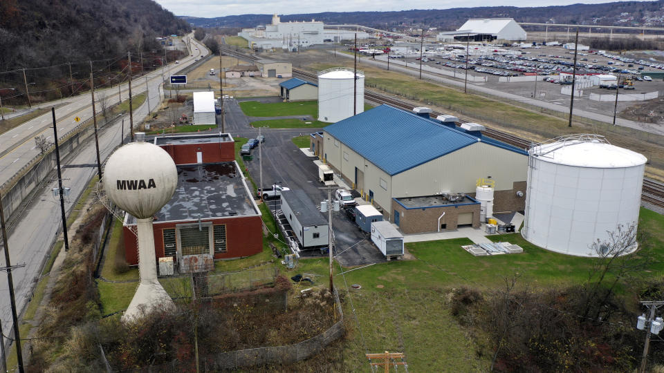 This is a portion of the Municipal Water Authority of Aliquippa, Pa., shown on Dec. 11, 2023 in Aliquippa, Pa. The Aliquippa water authority was just one of multiple organizations breached in the United States by Iran-affiliated hackers who targeted a specific industrial control device because it is Israeli-made, U.S. and Israeli authorities say. (AP Photo/Gene J Puskar)