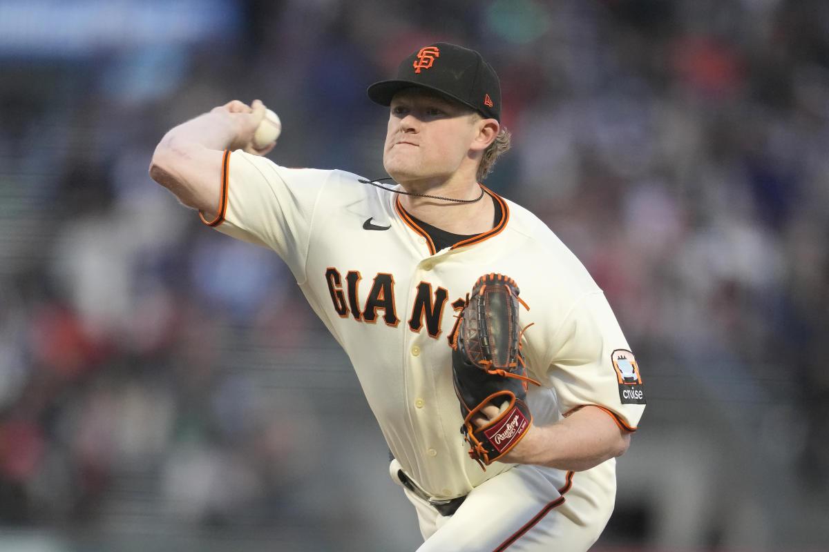 San Francisco Giants pitcher Logan Webb during a baseball game against the  Boston Red Sox in San Francisco, Friday, July 28, 2023. (AP Photo/Jeff Chiu  Stock Photo - Alamy