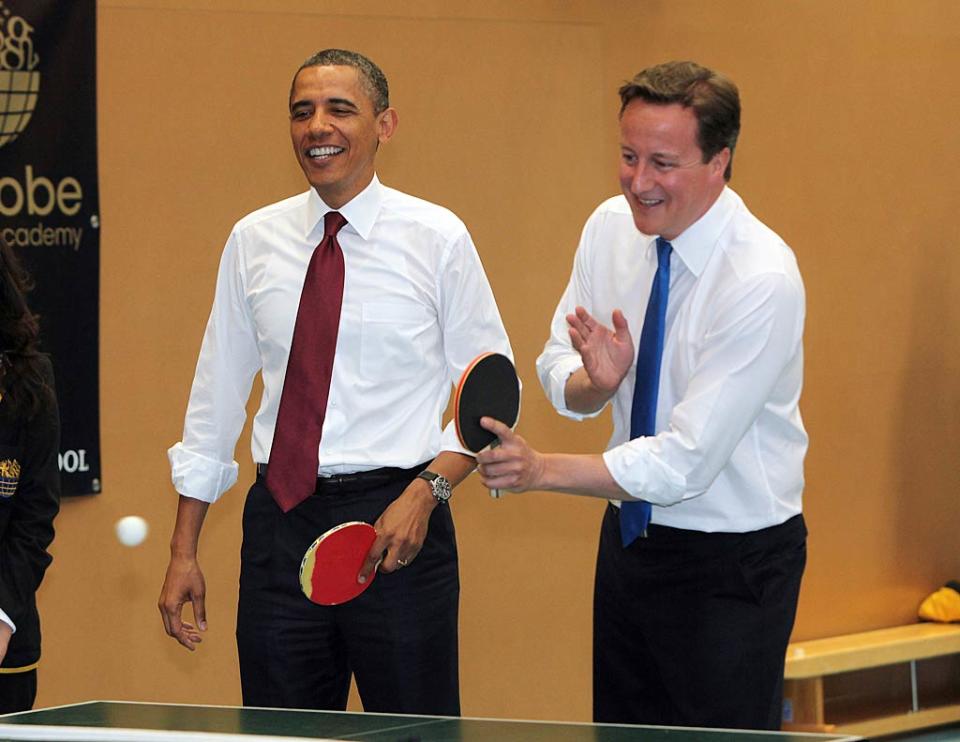 Obama Cameron Ping Pong