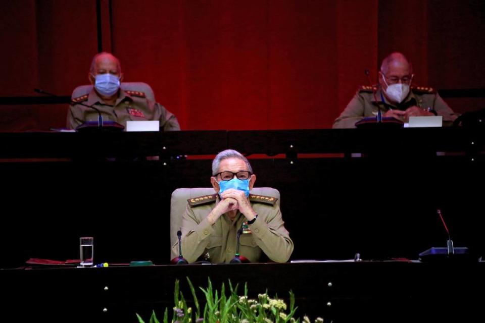 Raúl Castro at the opening ceremony of Cuba’s Communist Party Congress in Havana on Friday, April 16, 2021.