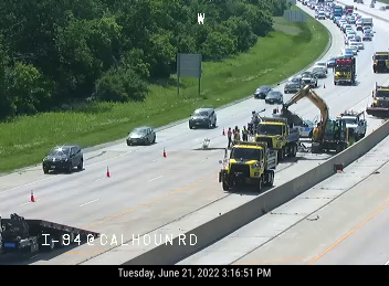 Waukesha County highway crews make emergency repairs to two eastbound lanes of I-94 after hot temperatures Tuesday caused the pavement to buckle on the busy freeway.