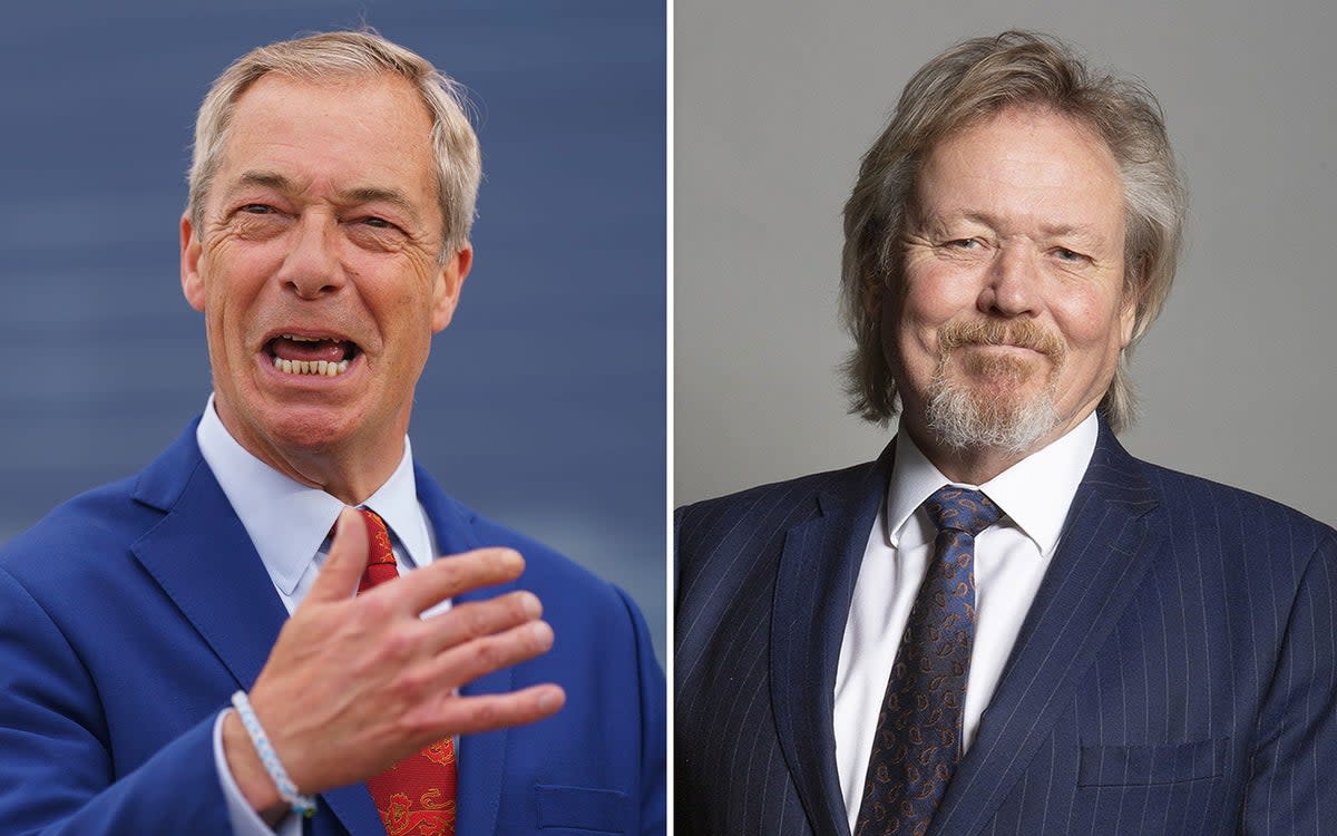 Nigel Farage and Giles Watling (ES Composite)