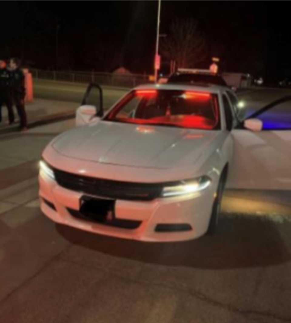 The vehicle used by a juvenile in Caldwell, Idaho before they were arrested for impersonating an officer. Courtesy: Caldwell Police Department