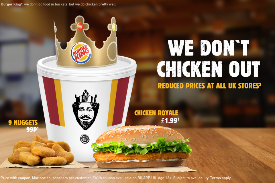 Burger King trolls KFC amid its chicken shortage