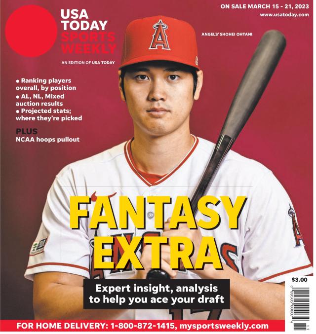 Los Angeles Angels P/DH Shohei Ohtani is one of five different cover subjects for USA TODAY Sports Weekly's Fantay Extra issue.