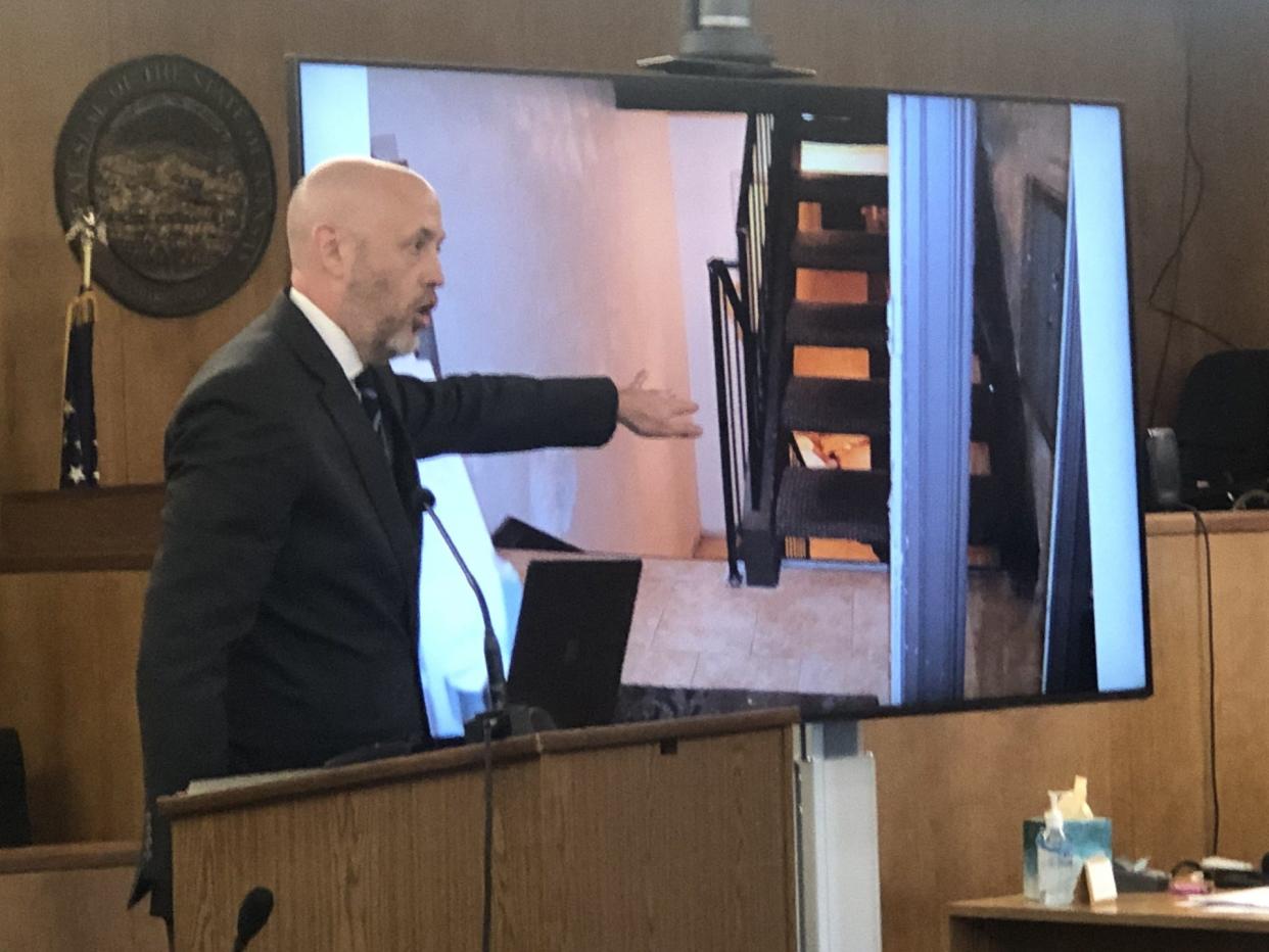 Keith Henderson, senior deputy district attorney for Shawnee County, made opening arguments Wednesday in the Shawnee County District Court capital murder trial of Yanez Sanford.