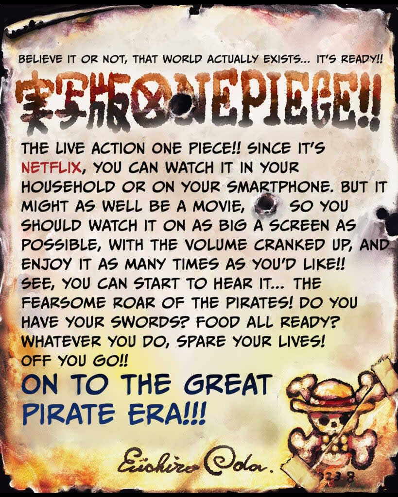 Eiichiro Oda's fifth (No. 5) letter to "One Piece" fans.