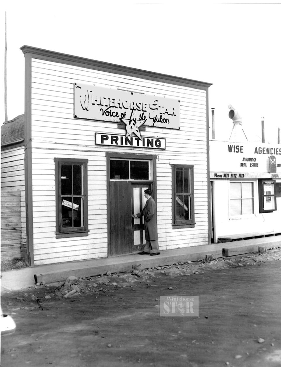 The Whitehorse Star in the 1950s.