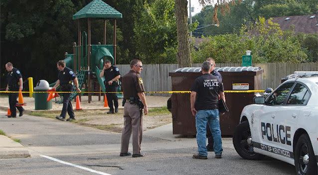 Police say a 12-year-old boy has stabbed a 9-year-old boy at the playground in western Michigan, sending the child to a hospital. Police also didn't immediately release detail on the condition of the wounded child. Photo: AP/The Grands Rapid Press.