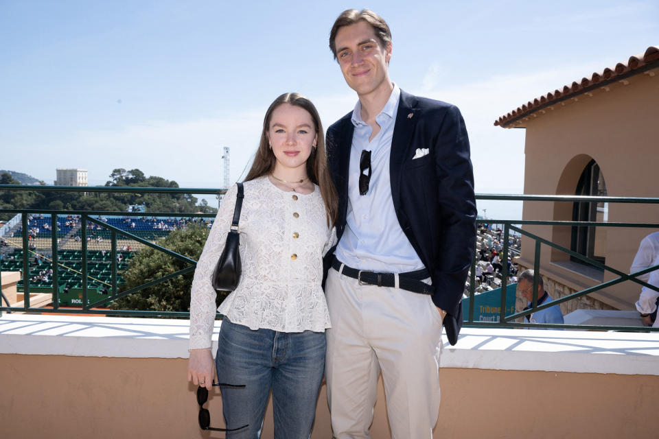 Alexandra de Hanovre et Ben-Sylvester Strautmann devant les photographes ce samedi