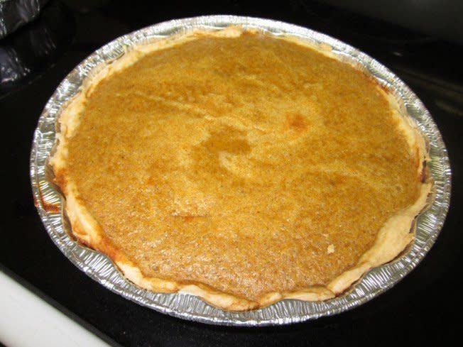 Now combine that spectacular crust with a homemade filling, and you have yourself a pie made with love. (A note: pureeing is probably a good option if you're using real pumpkin.)  <a href="http://gingerfoodie.wordpress.com/2010/11/17/seriously-homemade-pumpkin-pie-a-thanksgiving-preview/" target="_blank">Find the recipe at Ginger Foodie</a>.