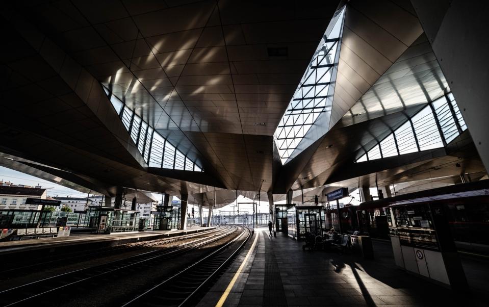 The main train station in Vienna