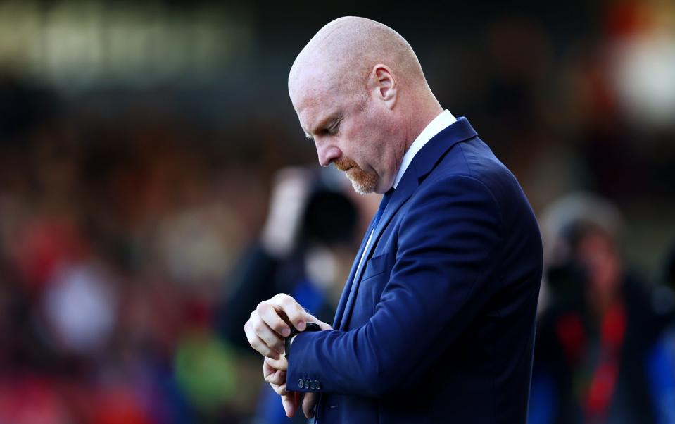 Sean Dyche during the defeat to Bournemouth