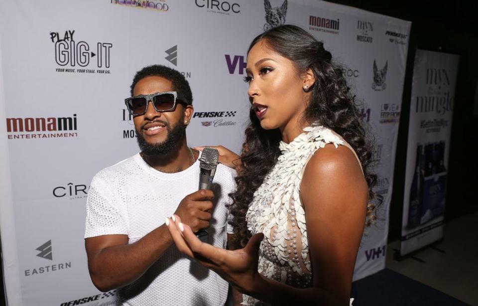 TV personalities Omarion and Apryl Jones attend the Love & Hip Hop: Hollywood Premiere Event on September 9, 2014 in Hollywood, California. (Photo by Jesse Grant/Getty Images for VH1)