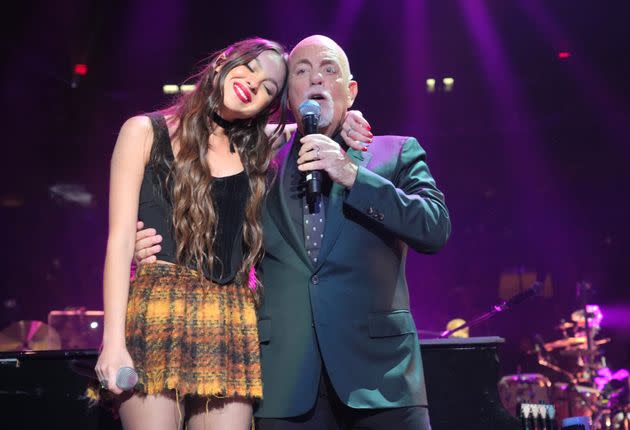 Music icon Billy Joel invited Rodrigo on stage during a performance that’s part of his ongoing residency at the famed arena. (Photo: Kevin Mazur via Getty Images)