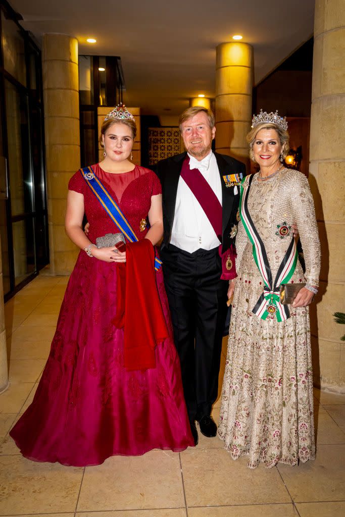 belgian and dutch royal family leaving their hotel prior to the wedding of al hussein bin abdullah, crown prince of jordan