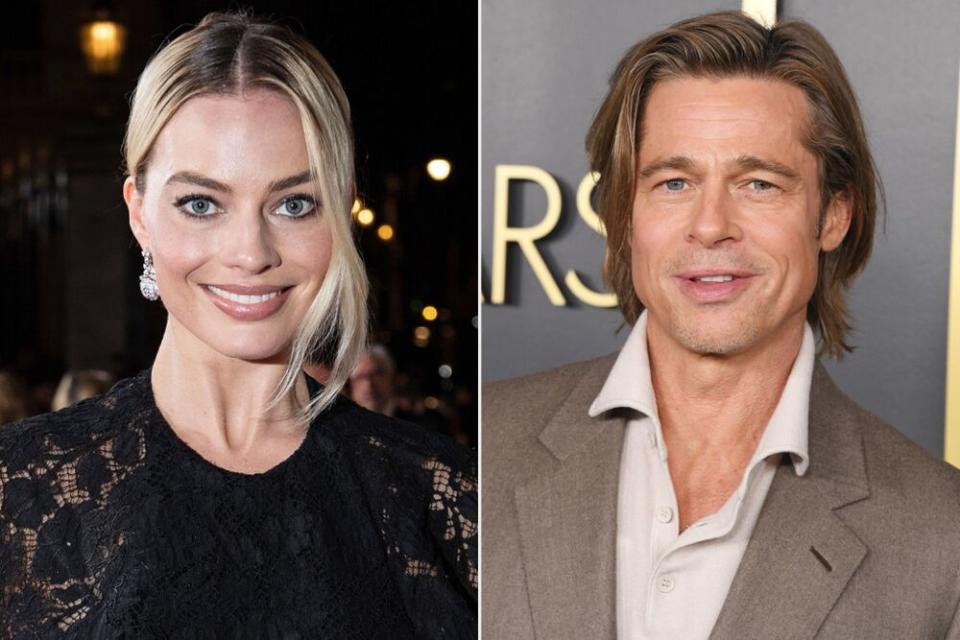 Margot Robbie; Brad Pitt | Scott Garfitt/BAFTA/Shutterstock; Steve Granitz/WireImage