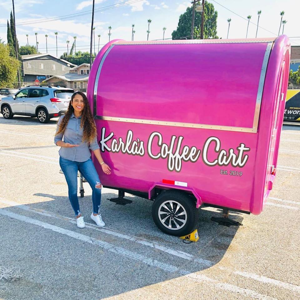 Karla Burton launched her coffee cart in 2019 in L.A. (Photo: Karla Burton)