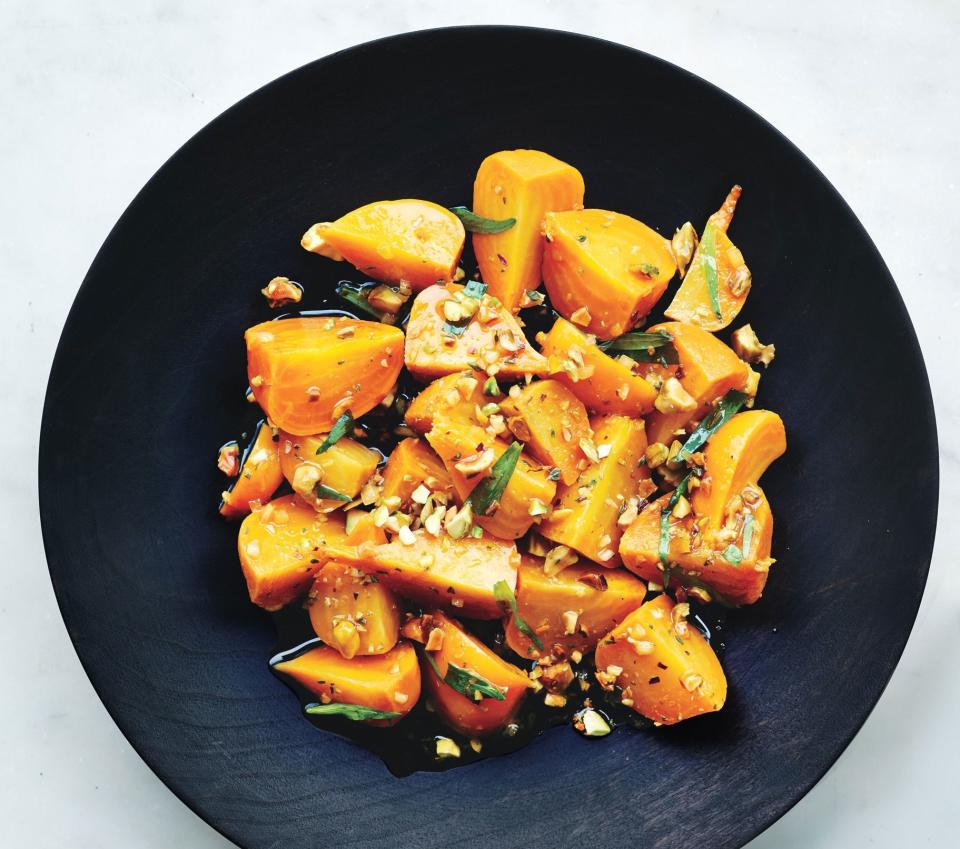 Marinated Beets with Pistachios and Tarragon