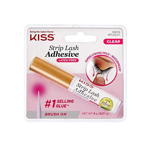 3) KISS Strip Eyelash Adhesive, Clear 0.176 Oz KPLGL01