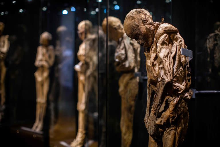 Momias que se exhiben en el Museo Sangre de Cristo en Guanajuato