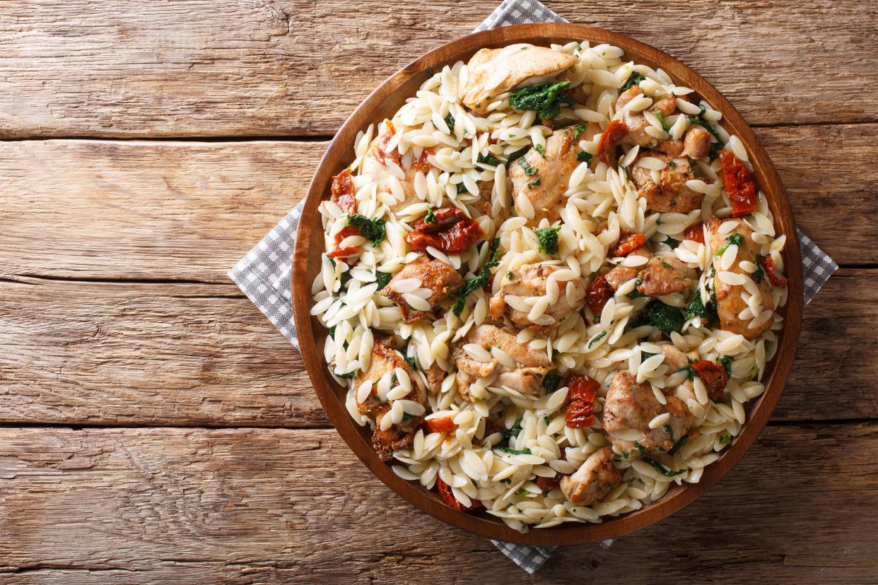 Lemon Pepper Chicken with Orzo