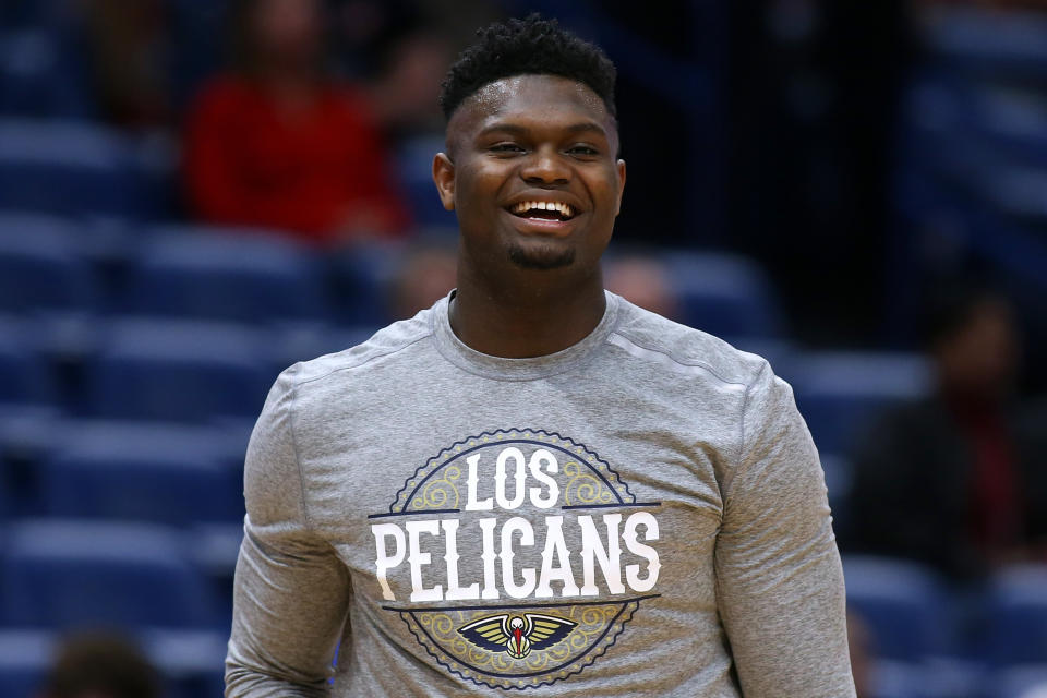 No. 1 overall pick Zion Williamson has just 19 NBA games under his belt. (Jonathan Bachman/Getty Images)